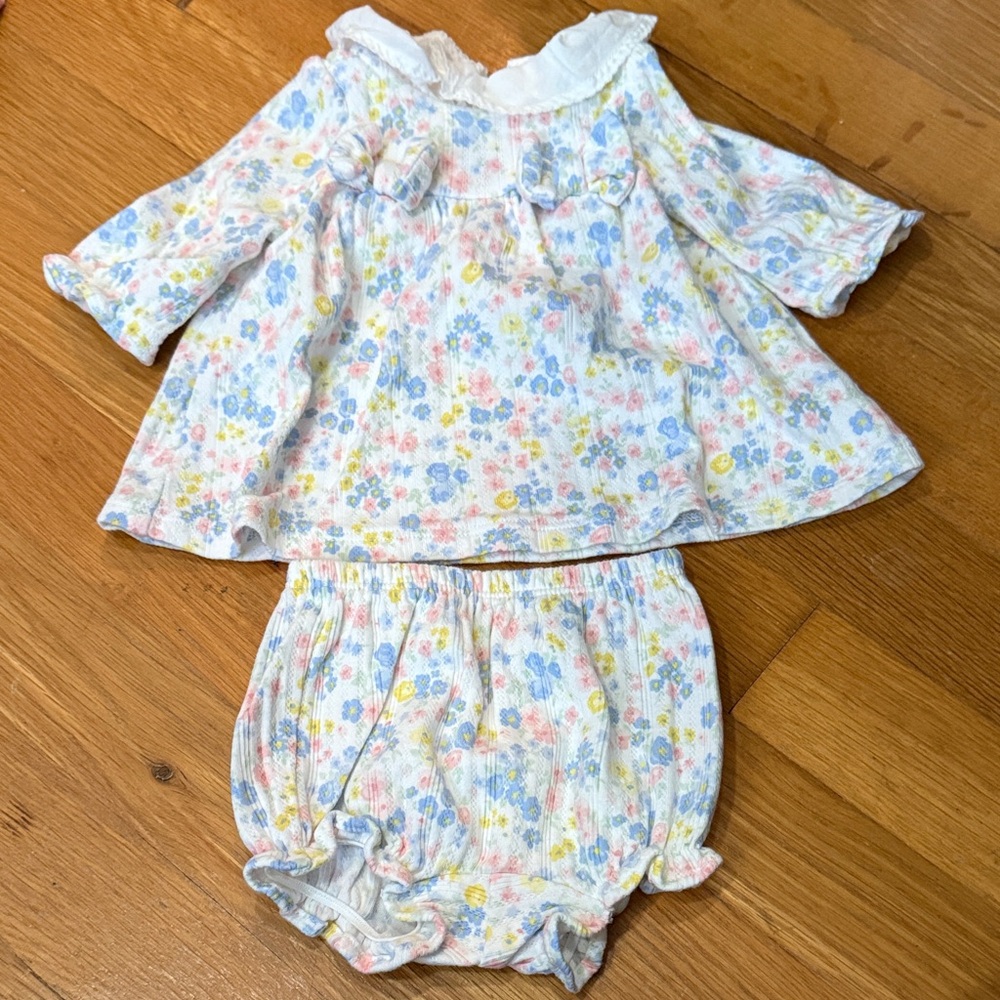 Janie and Jack Pastel Floral Kids Matching Set